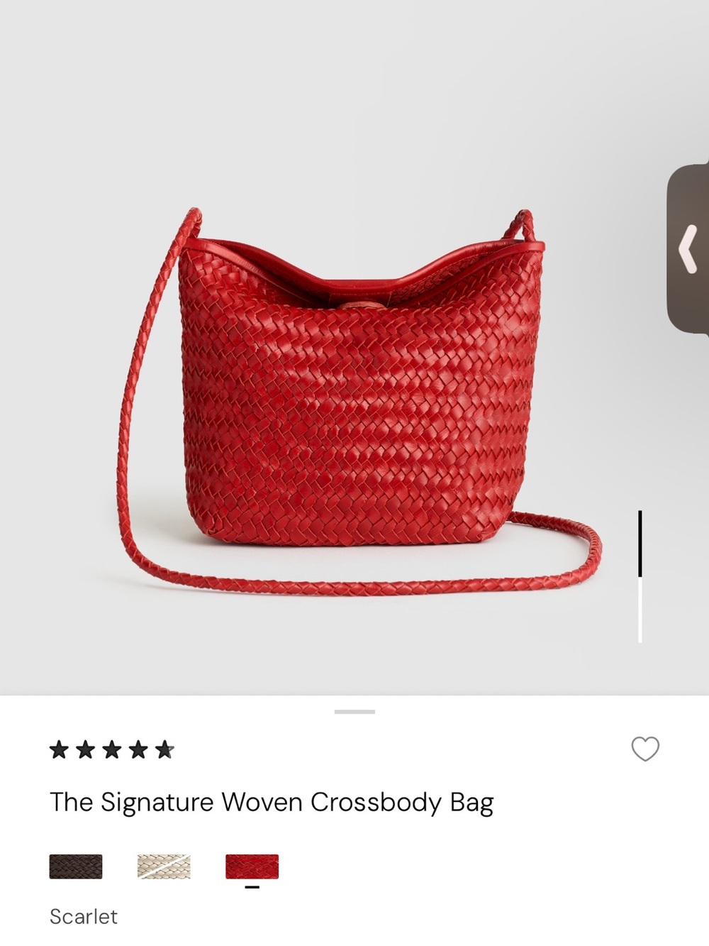 Madewell Red Woven Leather crossbody Bag —